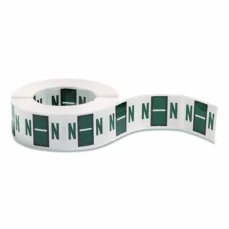 Smead A-Z Color-Coded End Tab Filing Labels, N, 1 x 1.25, White, 500/Roll