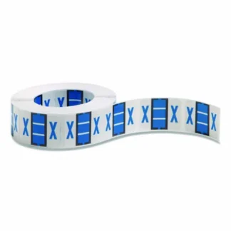Smead A-Z Color-Coded End Tab Filing Labels, X, 1 x 1.25, White, 500/Roll