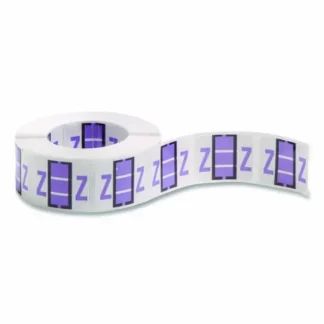 Smead A-Z Color-Coded End Tab Filing Labels, Z, 1 x 1.25, White, 500/Roll