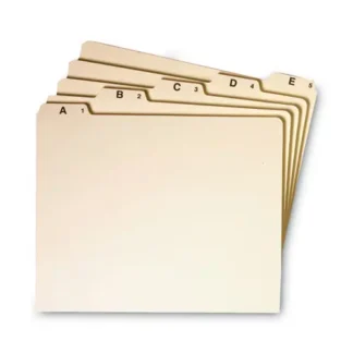 Smead Alphabetic Top Tab Indexed File Guide Set