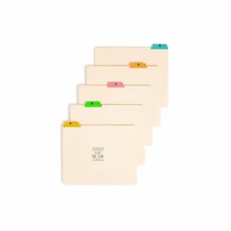 Smead Alphabetic Top Tab Indexed File Guide Set, A-Z, 1/5-Cut Tabs, Letter Size, Manila, 25 Guides/Set