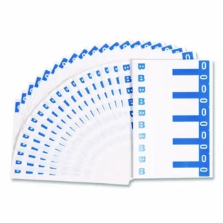 Smead AlphaZ Color-Coded First Letter Combo Alpha Labels, B/O, Dark Blue/White, 5/Sheet, 20 Sheets/Pack