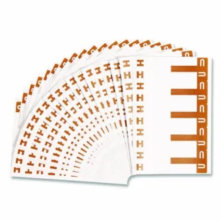 Smead AlphaZ Color-Coded First Letter Combo Alpha Labels, H/U, Dark Brown/White, 100 Labels/Pack