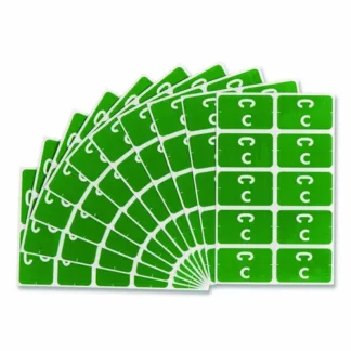 Smead AlphaZ Color-Coded Second Letter Alphabetical Labels, C, Dark Green, 1 x 1.63, 10 Labels/Sheet, 10 Sheets/Pack