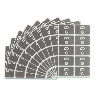 Smead AlphaZ Color-Coded Second Letter Alphabetical Labels, G, 1 x 1.63, Gray, 10/Sheet, 10 Sheets/Pack