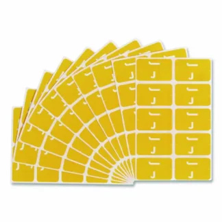 Smead AlphaZ Color-Coded Second Letter Alphabetical Labels, J, Yellow, 1" x 1.63", 100 Labels/Pack
