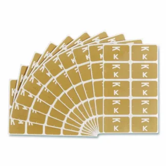 Smead AlphaZ Color-Coded Second Letter Alphabetical Labels, K, 1 x 1.63, Light Brown, 100 Labels/Pack
