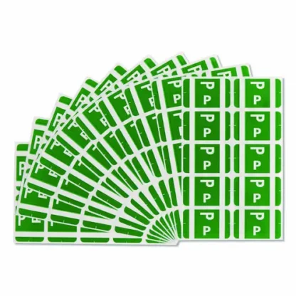 Smead AlphaZ Color-Coded Second Letter Alphabetical Labels, P, Dark Green, 1" x 1.63", 100 Labels/Pack
