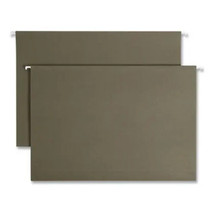 Smead Box Bottom Hanging File Folders, 2" Capacity, Legal Size, Standard Green, 25/Box
