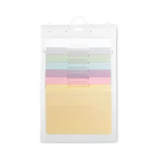 Smead Cascading Wall Organizer, 6 Sections, Letter Size, 14.25" x 24.25", Blue, Clear, Gray, Green, Orange, Pink, Purple