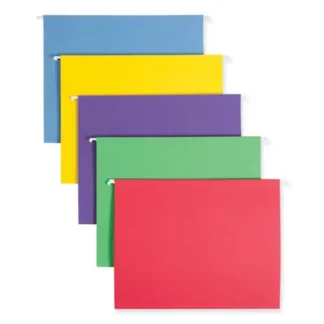 Smead Color Hanging Folders with 1/3 Cut Tabs, Letter Size, Assorted Colors, 25/Box