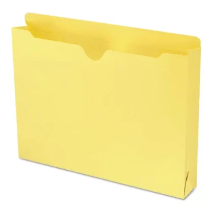 Smead Colored File Jackets with Reinforced Double-Ply Tab, Straight Tab, Letter Size, Yellow, 50/Box