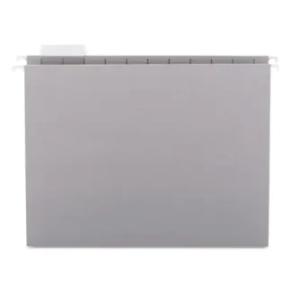 Smead Colored Hanging File Folders with 1/5 Cut Tabs, Letter Size, Gray, 25/Box