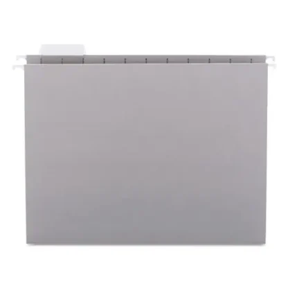 Smead Colored Hanging File Folders with 1/5 Cut Tabs, Letter Size, Gray, 25/Box
