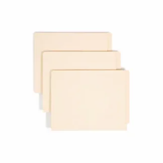 Smead End Tab Fastener Folders with Reinforced Straight Tabs, 11-pt Manila, 2 Fasteners, Letter Size, Manila Exterior, 250/Box