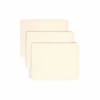 Smead End Tab Fastener Folders with Reinforced Straight Tabs, 11-pt Manila, 2 Fasteners, Letter Size, Manila Exterior, 50/Box