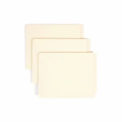 Smead End Tab Fastener Folders with Reinforced Straight Tabs, 11-pt Manila, 2 Fasteners, Letter Size, Manila Exterior, 50/Box