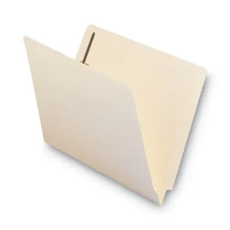 Smead End Tab Fastener Folders with Reinforced Straight Tabs, 14-pt Manila, 2 Fasteners, Letter Size, Manila Exterior, 50/Box