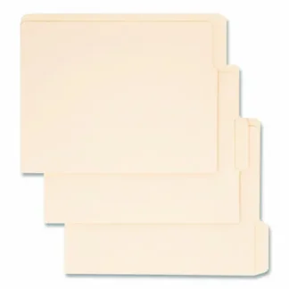 Smead End Tab File Folder, 1/3-Cut Tabs: Assorted, Letter Size, 0.75" Expansion, Manila, 100/Box