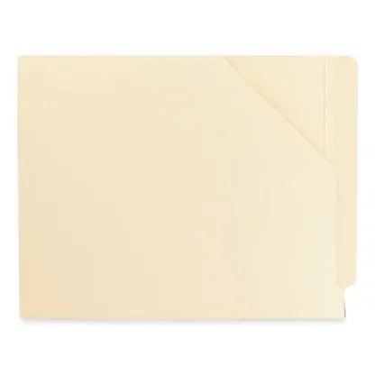 Smead End Tab Jackets with Reinforced Tabs, Straight Tab, Letter Size, 11-pt Manila, 100/Box