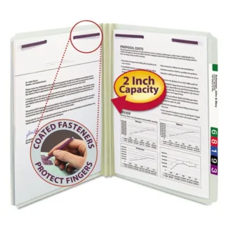 Smead Expanding Recycled Pressboard Fastener Folders with SafeSHIELD® Coated Fasteners