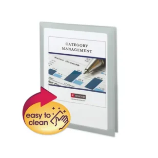 Smead Frame View Poly Two-Pocket Folder, Clear/Oyster, 5/Pack