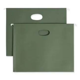 Smead Hanging Pockets with Full-Height Gusset, Letter Size, Standard Green, 10/Box
