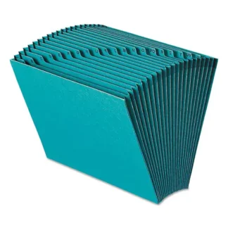 Smead Heavy-Duty Indexed Expanding Open Top Color Files, 21 Sections, 1/21-Cut Tabs, Letter Size, Teal