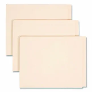 Smead Heavyweight End Tab Fastener Folders with Interior Back-Cover Pocket, 0.75" Expansion, Letter Size, 2 Fasteners, Manila, 50/Box