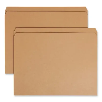 Smead Heavyweight Kraft File Folder, Straight Tabs, Letter Size, 100/Box