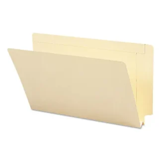 Smead Heavyweight Manila End Tab Expansion Folders, Straight Tabs, Legal Size, 1.5" Expansion, Manila, 50/Box