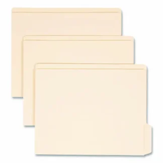 Smead Heavyweight Manila End Tab Folders, Letter Size, 0.75" Expansion, 100/Box