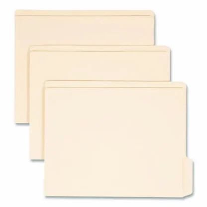 Smead Heavyweight Manila End Tab Folders, Letter Size, 0.75" Expansion, 100/Box