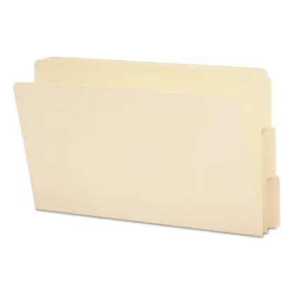 Smead Heavyweight Manila End Tab Folders, Legal Size, Reinforced 1/3-Cut Assorted Tabs, 0.75" Expansion, 100/Box