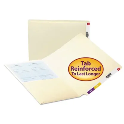 Smead Heavyweight Manila End Tab Pocket Folders, Straight Tabs, Letter Size, 11-pt Manila, 50/Box