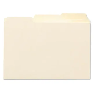 Smead Manila Card Guides, 1/3-Cut Top Tab, Blank, 4 x 6, Manila, 100/Box
