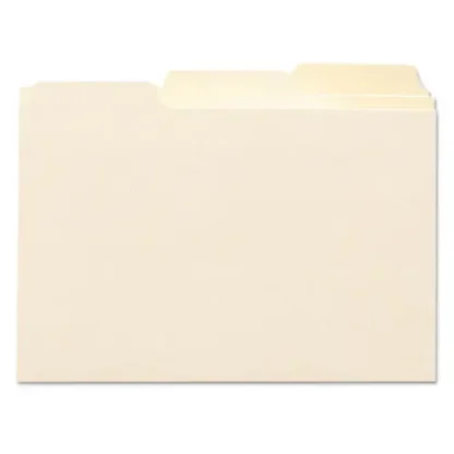 Smead Manila Card Guides, 1/3-Cut Top Tab, Blank, 4 x 6, Manila, 100/Box