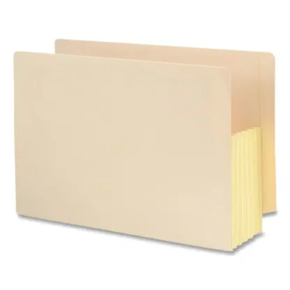 Smead Manila End Tab File Pockets with Tear Resistant Gussets, 5.25" Expansion, Legal Size, Manila, 10/Box