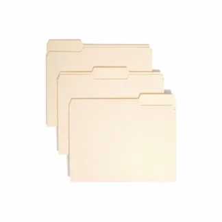Smead Manila File Folders, 1/3-Cut Tabs: Assorted, Letter Size, 0.75" Expansion, Manila, 100/Box