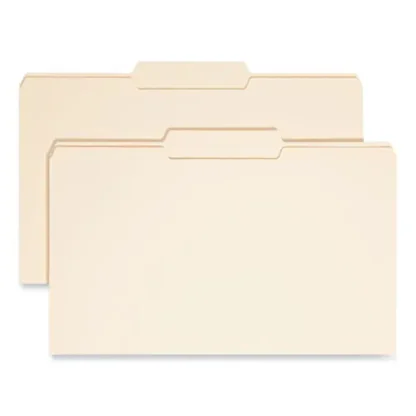 Smead Manila File Folders, 1/3-Cut Tabs: Center Position, Legal Size, 0.75" Expansion, Manila, 100/Box