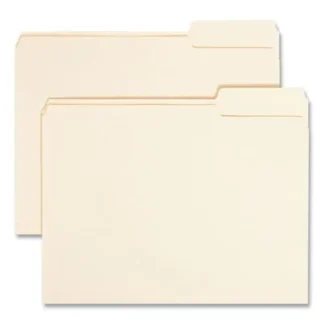 Smead Manila File Folders, 1/3-Cut Tabs: Right Position, Letter Size, 0.75" Expansion, Manila, 100/Box