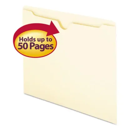 Smead Manila File Jackets, 1-Ply Straight Tab, Letter Size, Manila, 100/Box