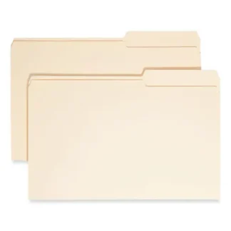 Smead Manila Guide Height Systems File Folders, 2/5-Cut Tabs: Right of Center, Legal Size, 0.75" Expansion, Manila, 100/Box