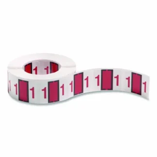 Smead Numerical End Tab File Folder Labels, Number 1, 1 x 1.25 Inches, White, 500 Labels/Roll