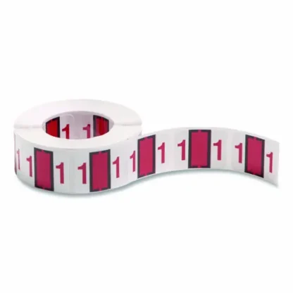 Smead Numerical End Tab File Folder Labels, Number 1, 1 x 1.25 Inches, White, 500 Labels/Roll