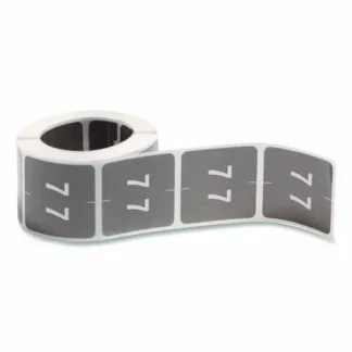 Smead Numerical End Tab File Folder Labels, 7, 1.5 x 1.5, Gray, 250/Roll