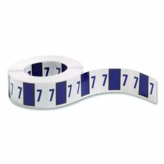Smead Numerical End Tab File Folder Labels, 7, 1 x 1.25, White, 500/Roll