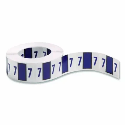 Smead Numerical End Tab File Folder Labels, 7, 1 x 1.25, White, 500/Roll