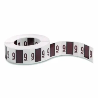 Smead Numerical End Tab File Folder Labels, 9, White, 500/Roll