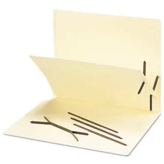 Smead One-Piece 2-Prong Fasteners for Pre-Slit Folder Dividers, Brown, 100/Box